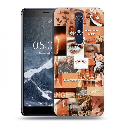 Дизайнерский пластиковый чехол для Nokia 5.1 Коллаж