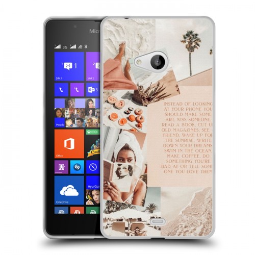 Дизайнерский пластиковый чехол для Microsoft Lumia 540 Коллаж