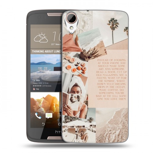 Дизайнерский пластиковый чехол для HTC Desire 828 Коллаж
