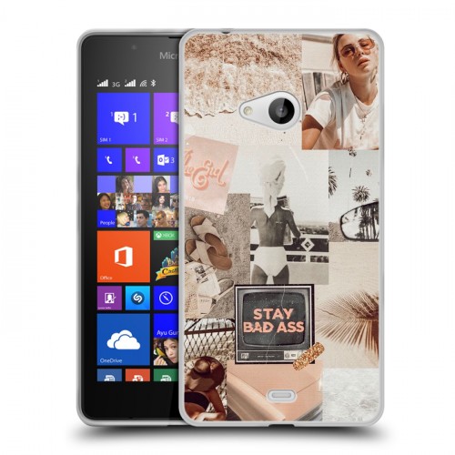 Дизайнерский пластиковый чехол для Microsoft Lumia 540 Коллаж