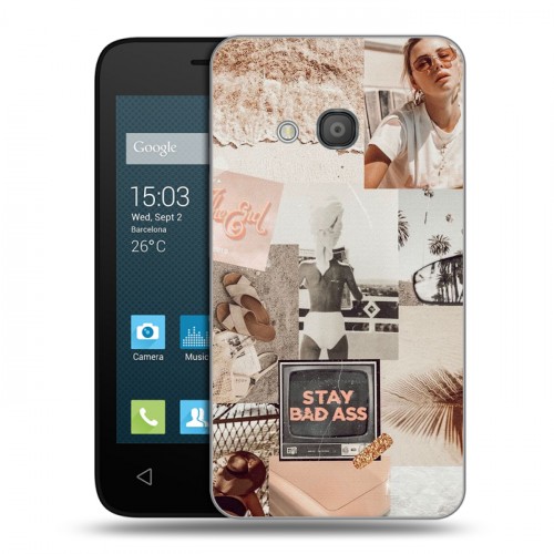 Дизайнерский силиконовый чехол для Alcatel One Touch Pixi 4 (4) Коллаж