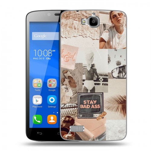 Дизайнерский пластиковый чехол для Huawei Honor 3C Lite Коллаж