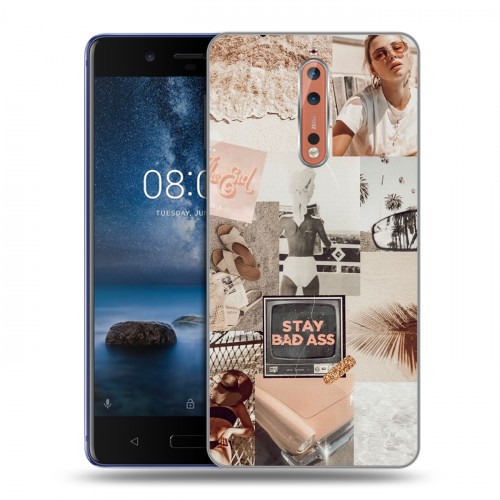 Дизайнерский пластиковый чехол для Nokia 8 Коллаж