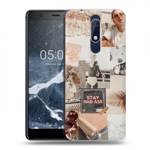 Дизайнерский пластиковый чехол для Nokia 5.1 Коллаж