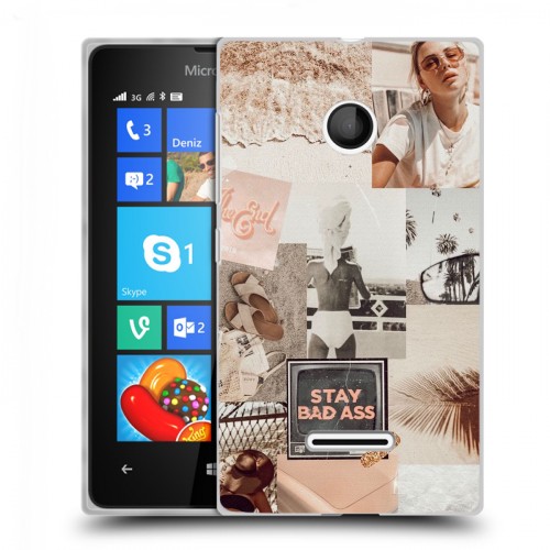 Дизайнерский пластиковый чехол для Microsoft Lumia 435 Коллаж