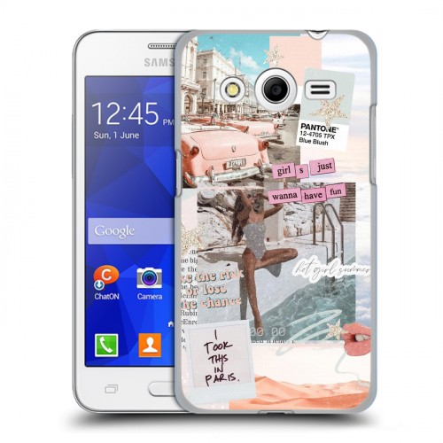 Дизайнерский пластиковый чехол для Samsung Galaxy Core 2 Коллаж