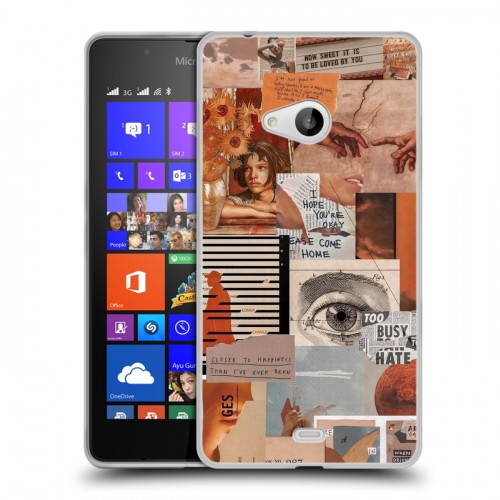 Дизайнерский пластиковый чехол для Microsoft Lumia 540 Коллаж