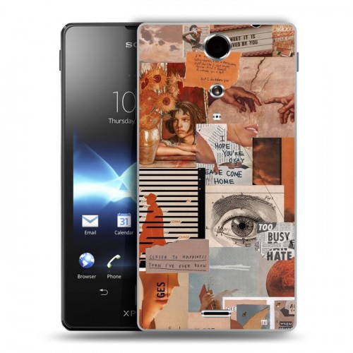 Дизайнерский пластиковый чехол для Sony Xperia TX Коллаж