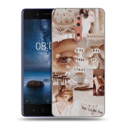 Дизайнерский пластиковый чехол для Nokia 8 Коллаж