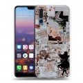 Дизайнерский силиконовый с усиленными углами чехол для Huawei P20 Pro Коллаж