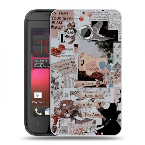 Дизайнерский пластиковый чехол для HTC Desire 200 Коллаж