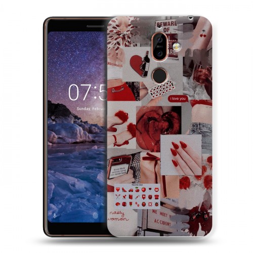 Дизайнерский пластиковый чехол для Nokia 7 Plus Коллаж