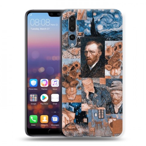 Дизайнерский силиконовый с усиленными углами чехол для Huawei P20 Pro Коллаж