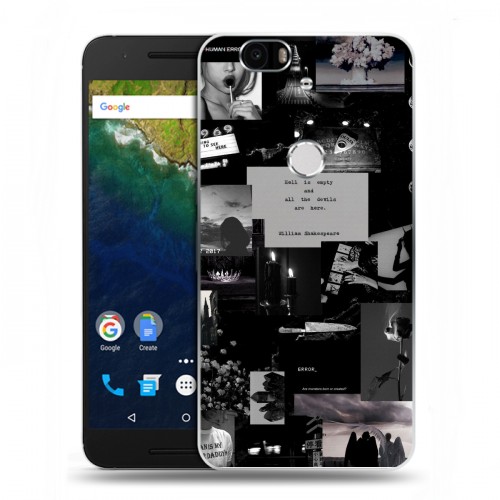 Дизайнерский силиконовый чехол для Google Huawei Nexus 6P Коллаж