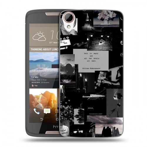 Дизайнерский пластиковый чехол для HTC Desire 828 Коллаж