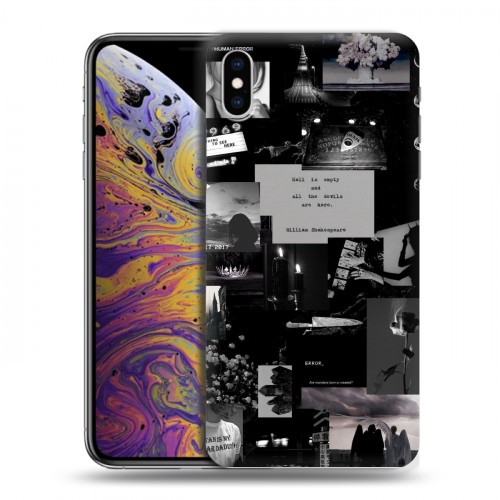 Дизайнерский силиконовый чехол для Iphone Xs Max Коллаж