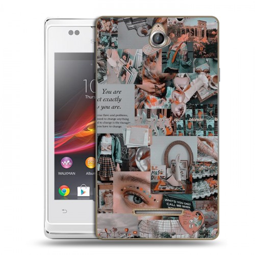 Дизайнерский пластиковый чехол для Sony Xperia E Коллаж