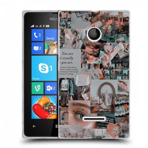 Дизайнерский пластиковый чехол для Microsoft Lumia 435 Коллаж