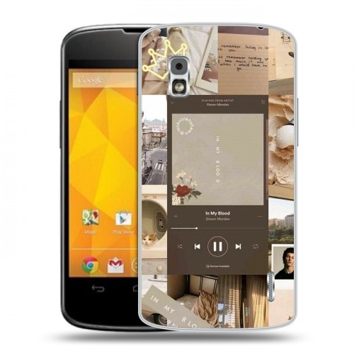 Дизайнерский пластиковый чехол для LG Google Nexus 4 Коллаж