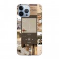 Дизайнерский силиконовый чехол для Iphone 13 Pro Max Коллаж