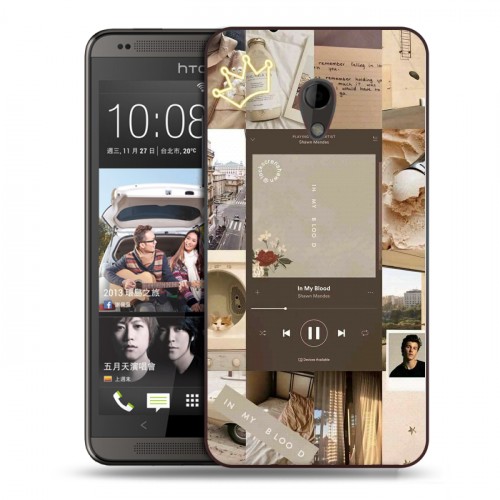 Дизайнерский пластиковый чехол для HTC Desire 700 Коллаж