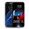 Дизайнерский силиконовый с усиленными углами чехол для Samsung Galaxy S7 Among Us