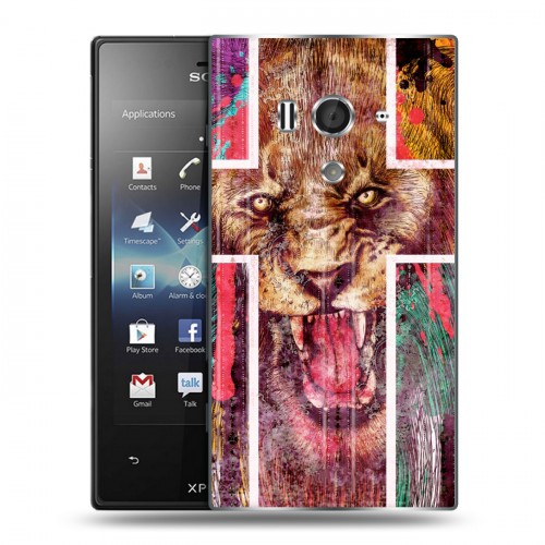 Дизайнерский пластиковый чехол для Sony Xperia acro S Ярость и кресты