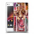 Дизайнерский пластиковый чехол для Sony Xperia L Ярость и кресты