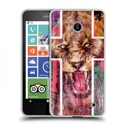 Дизайнерский пластиковый чехол для Nokia Lumia 630/635 Ярость и кресты