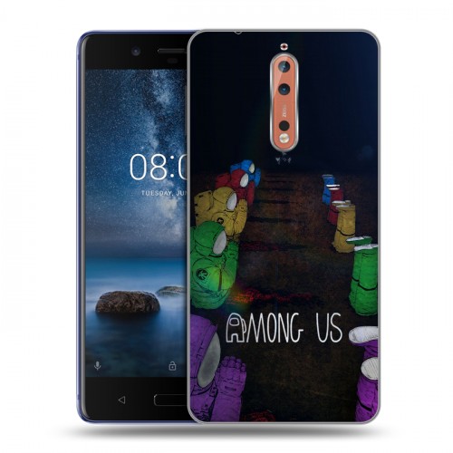 Дизайнерский пластиковый чехол для Nokia 8 Among Us