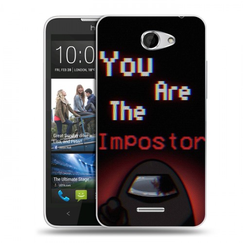 Дизайнерский пластиковый чехол для HTC Desire 516 Among Us