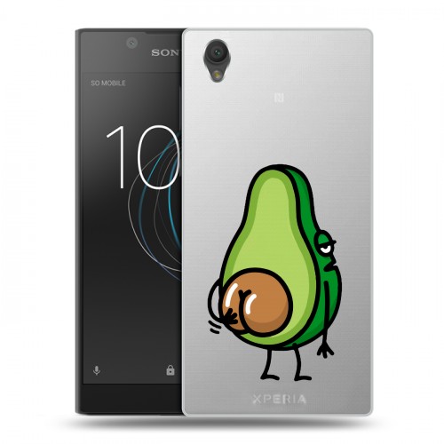 Полупрозрачный дизайнерский пластиковый чехол для Sony Xperia L1 Авокадо