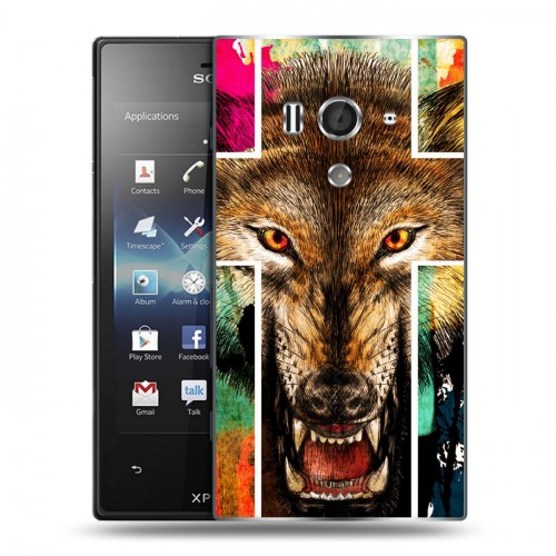 Дизайнерский пластиковый чехол для Sony Xperia acro S Ярость и кресты