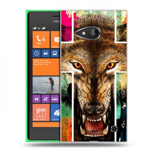 Дизайнерский пластиковый чехол для Nokia Lumia 730/735 Ярость и кресты