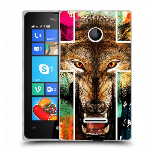 Дизайнерский пластиковый чехол для Microsoft Lumia 435 Ярость и кресты