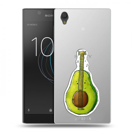 Полупрозрачный дизайнерский пластиковый чехол для Sony Xperia L1 Авокадо