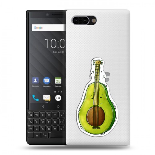 Полупрозрачный дизайнерский пластиковый чехол для BlackBerry KEY2 Авокадо