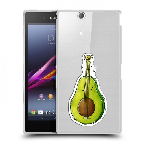 Полупрозрачный дизайнерский пластиковый чехол для Sony Xperia Z Ultra  Авокадо