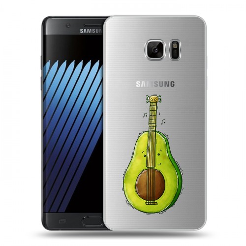 Полупрозрачный дизайнерский пластиковый чехол для Samsung Galaxy Note 7 Авокадо