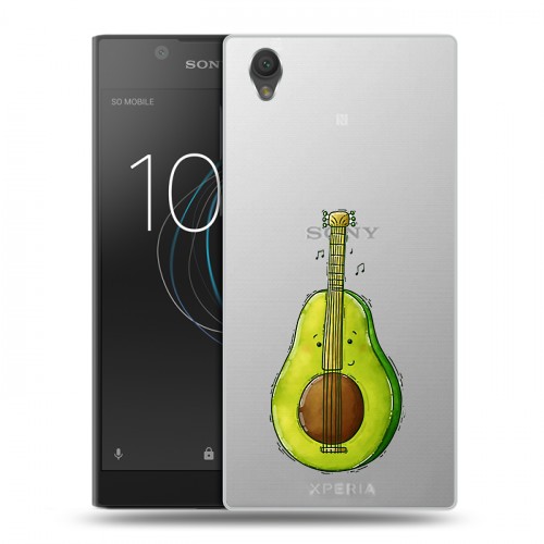 Полупрозрачный дизайнерский пластиковый чехол для Sony Xperia L1 Авокадо