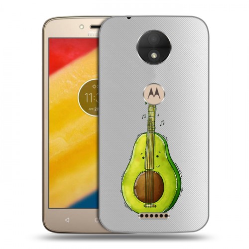 Полупрозрачный дизайнерский пластиковый чехол для Motorola Moto C Авокадо