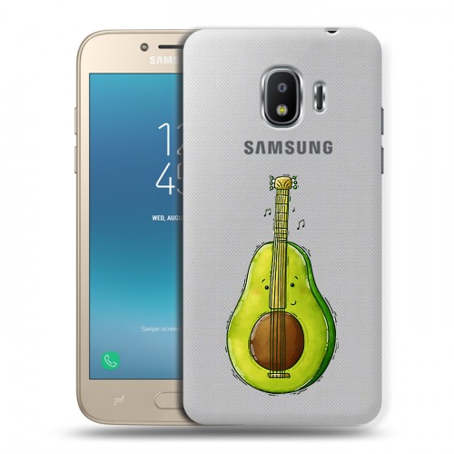 Полупрозрачный дизайнерский пластиковый чехол для Samsung Galaxy J2 (2018) Авокадо