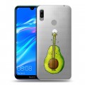 Полупрозрачный дизайнерский пластиковый чехол для Huawei Y6 (2019) Авокадо