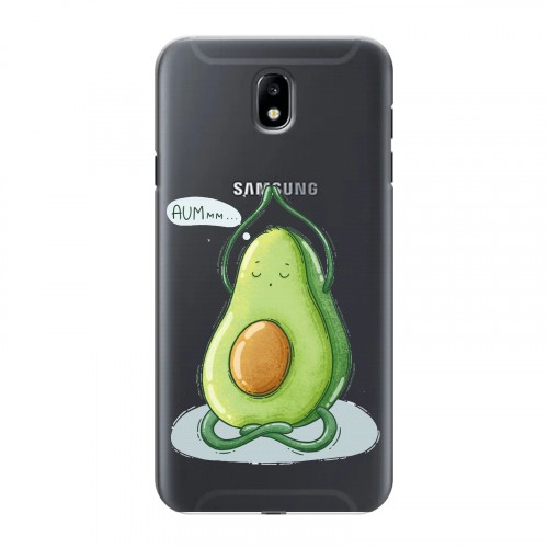 Полупрозрачный дизайнерский пластиковый чехол для Samsung Galaxy J7 (2017) Авокадо