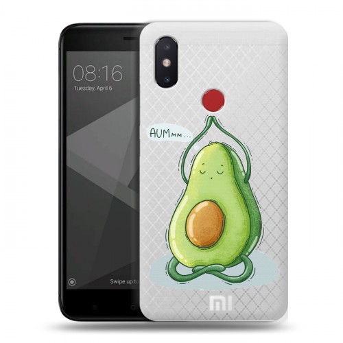 Полупрозрачный дизайнерский пластиковый чехол для Xiaomi Mi8 SE Авокадо