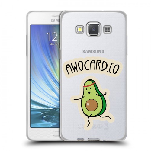 Полупрозрачный дизайнерский пластиковый чехол для Samsung Galaxy A5 Авокадо