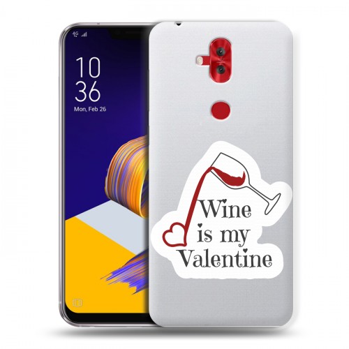 Полупрозрачный дизайнерский пластиковый чехол для ASUS ZenFone 5 Lite День Святого Валентина
