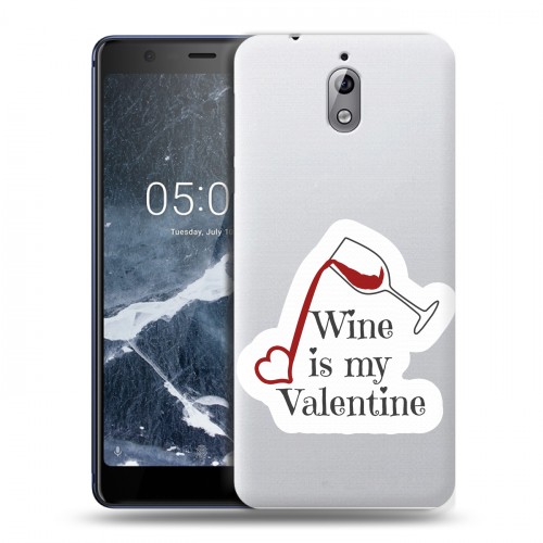 Полупрозрачный дизайнерский пластиковый чехол для Nokia 3.1 День Святого Валентина