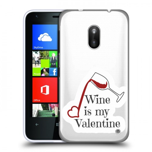 Полупрозрачный дизайнерский пластиковый чехол для Nokia Lumia 620 День Святого Валентина