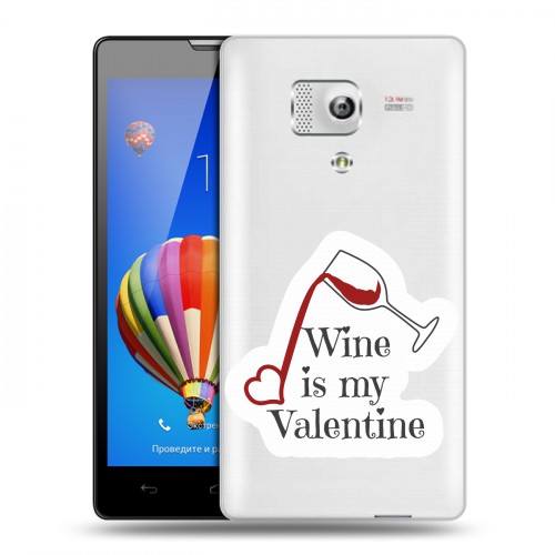 Полупрозрачный дизайнерский силиконовый чехол для Huawei Honor 3 День Святого Валентина